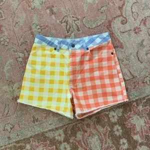 Anthropologie checkered farm shorts. So cute for summer